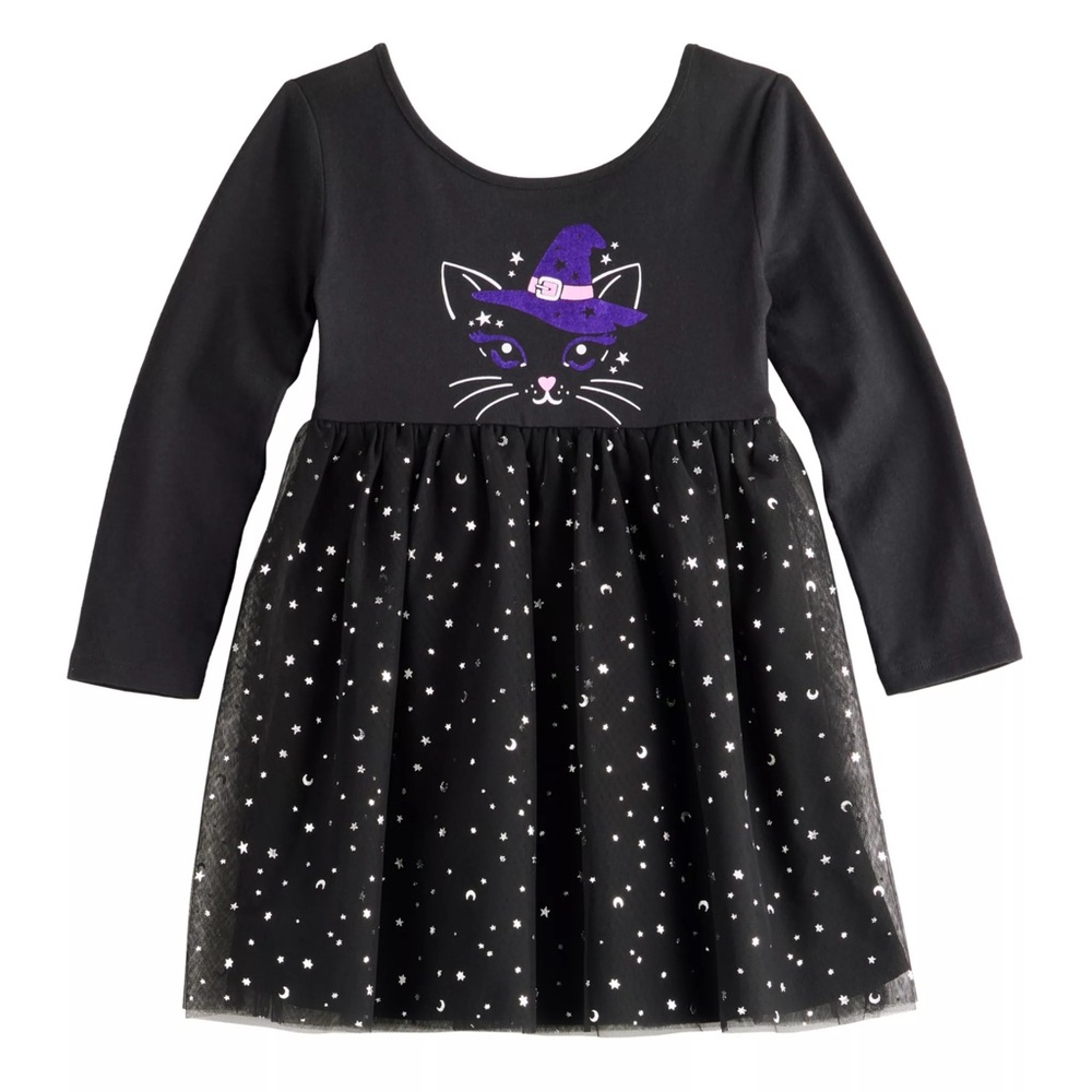Jumping Beans Halloween Witch Kitty Ballet Top Tutu Dress